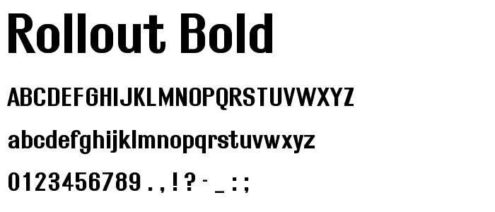 Rollout Bold font